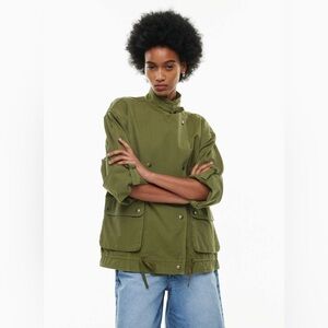 Aritzia Wilfred Free Sword Jacket In Grove Green Size 1/Small Oversized Utility